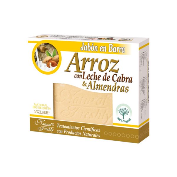 JABÓN DE ARROZ LECHE DE CABRA Y ALMENDRAS